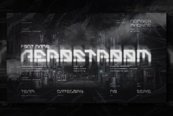 Aerostroom: A Cyberpunk Display Font for Editorial Design