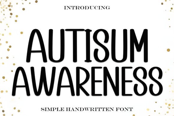 Autisum Awareness Font for Festive Packaging and Holiday Branding