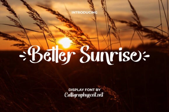 Better Sunrise: A Modern Display Font with Beautiful Brush Strokes
