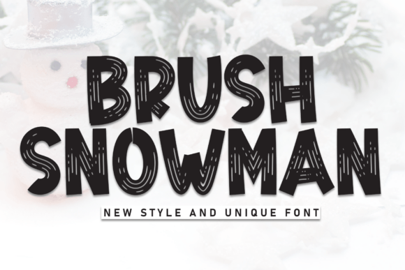 Brush Snowman: A Playful Display Font for Winter Campaigns