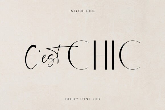 C est Chic: A Stylish Font Duo for Elegant Branding and Display Design