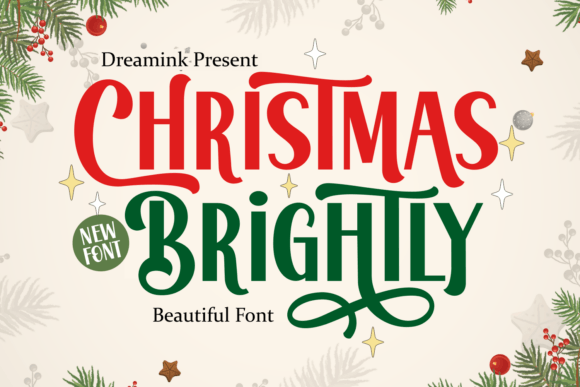Christmas Brightly: A Festive Display Font for Your Designs