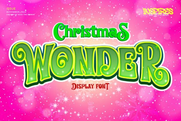 Christmas Wonder: A Festive Display Font for Editorial Design