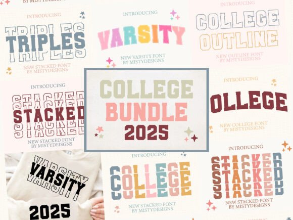 College Set Display Font for Retro Sporty Web Design