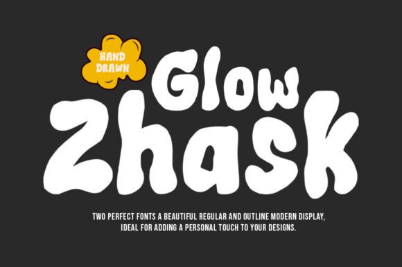 Glow Zhask: A Hand-Brush Display Font for Editorial Pages