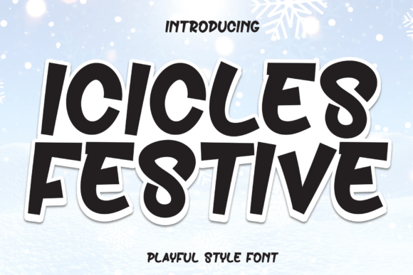 Icicles Festive: A Handwritten Display Font for Handmade Products