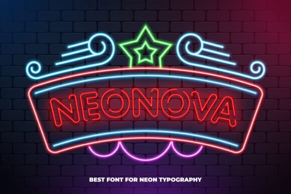 Neonova Font Review: A Dazzling Neon Display Typeface
