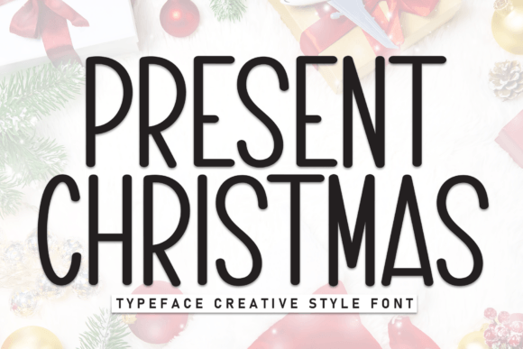 Present Christmas Font for Small Business Branding and Packaging