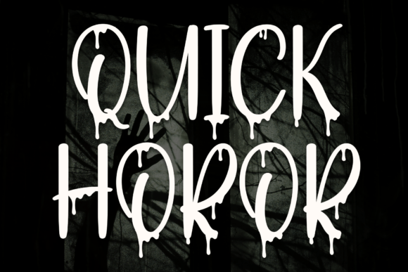 Quick Horor Display Font for Web Design Projects