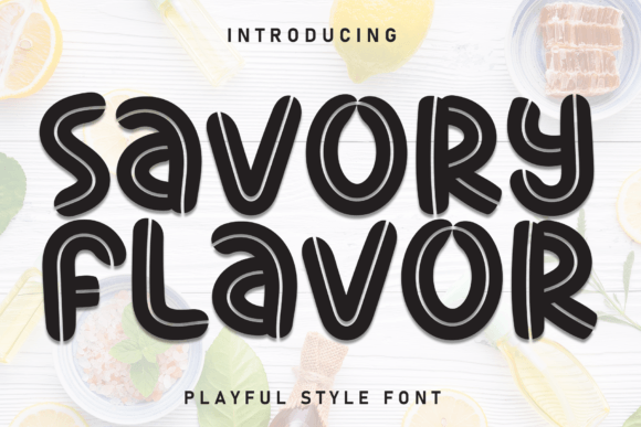 Savory Flavor: A Whimsical Display Font for Joyful Branding