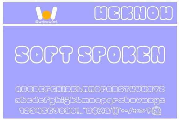 Soft Spoken Font: A Whimsical Outline Display Typeface for Handmade Products