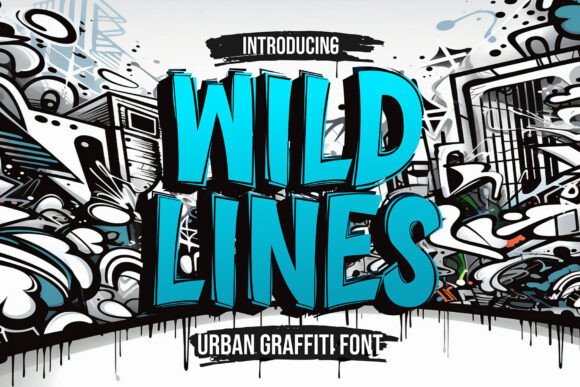 Wild Lines: A Graffiti-Inspired Display Font for Bold Brand Identity